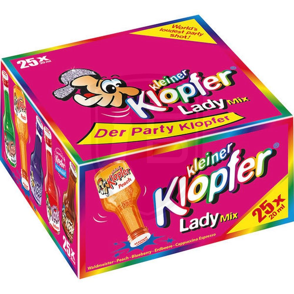 uformel fjerne blanding Kleiner Klopfer Lady Mix 25 x 2cl Party Shot 15-17% vol