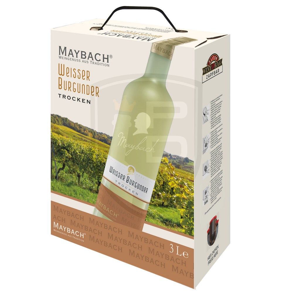 Burgunder BiB Bag Weisswein Box trocken Maybach 300cl in Weisser vol 12%